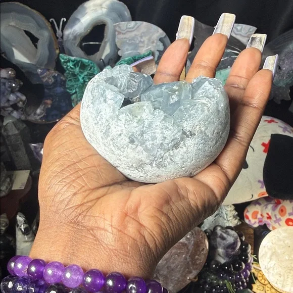Raw Blue Celestite Crystal Stone - Picture 5 of 8
